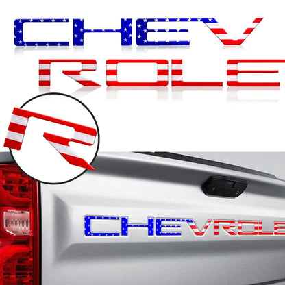 3D Raised Tailgate Lettering Inserts Decal
