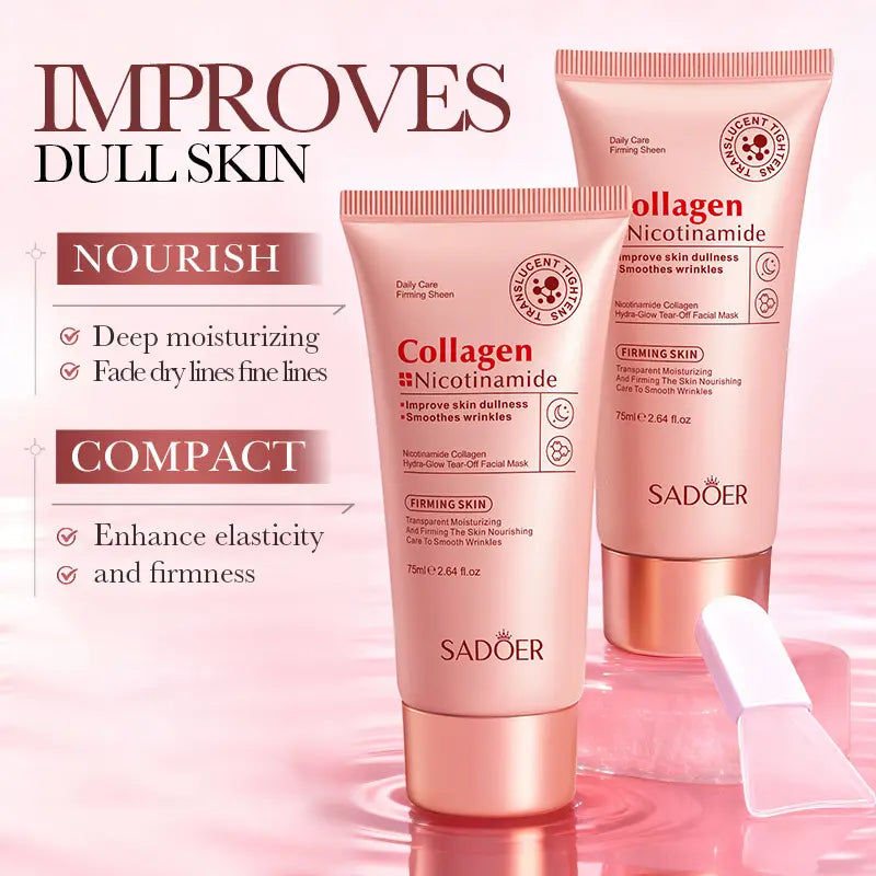 Collagen & Niacinamide Peel Off Face Mask for Daily or Night Care