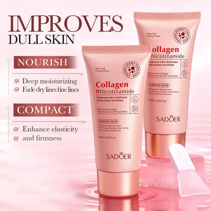 Collagen & Niacinamide Peel Off Face Mask for Daily or Night Care
