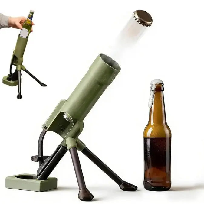 Beer Bottle Mortar Opener, Pop-Up Beer Opener