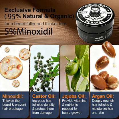 Ultra Potente Minoxidil Beard Growth Cream