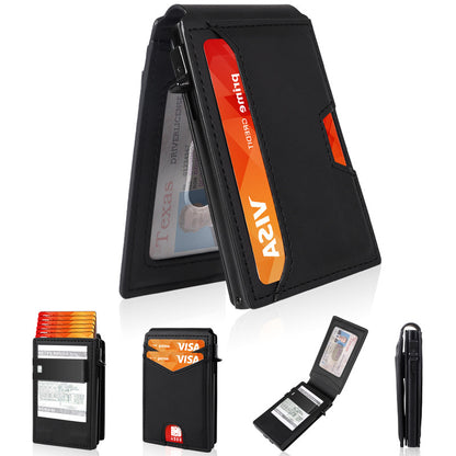 Premium Full-Grain Leather Men's Slim Wallet
