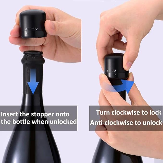 2PCS Silicone Sealed Wine Bottle Stopper