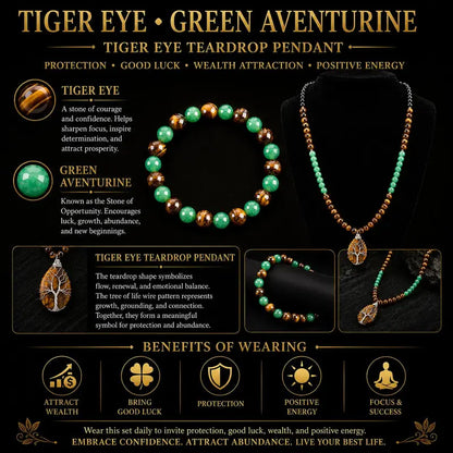 Unisex Retro Unisex Money Attraction Crystal Jewelry Set