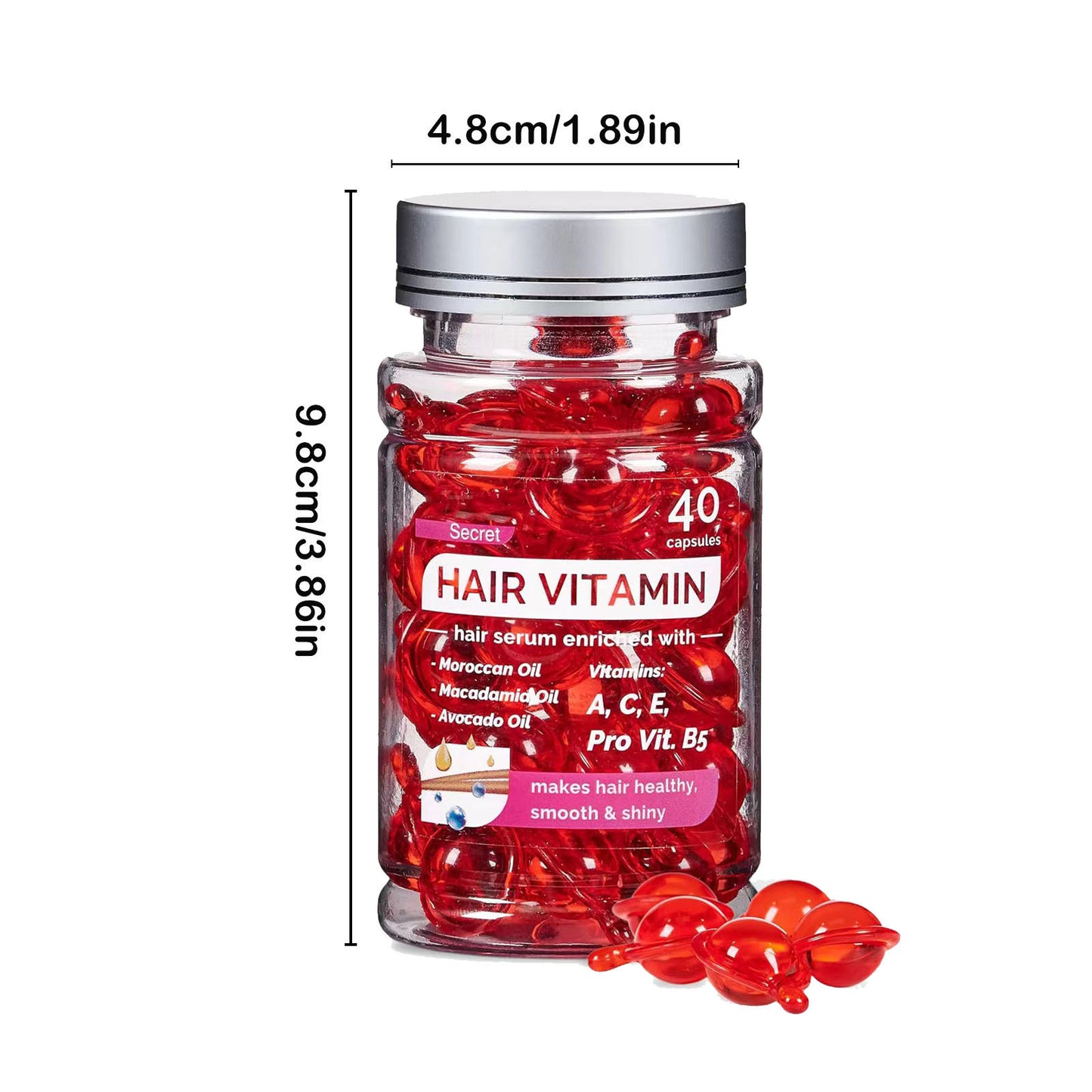 Hair Vitamins Moroccan Oil Capsules for Women & Men