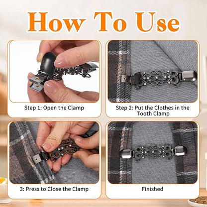 4PCS Vintage-style dress cinch clip