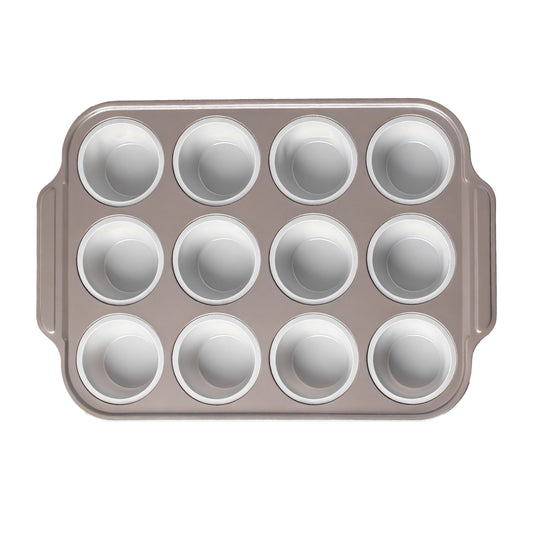 Silicone Foldable Baking Pans With Metal Frame Nonstick, 6 /12Cups for Baking