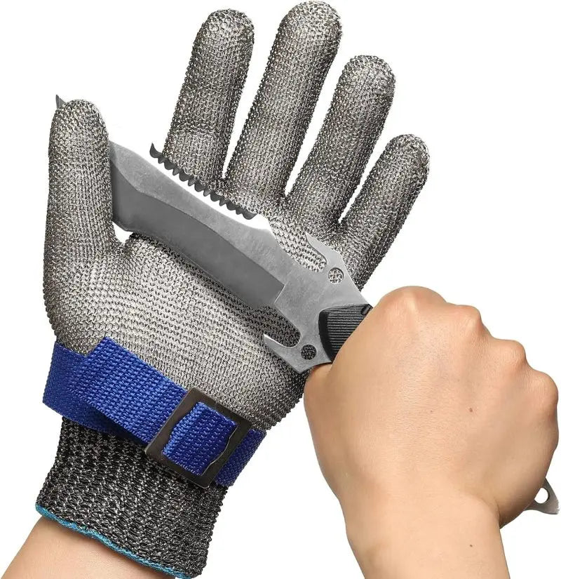 Single Cut Resistant Glove – Stainless Steel Mesh, Food Grade Safety Glove for Kitchen