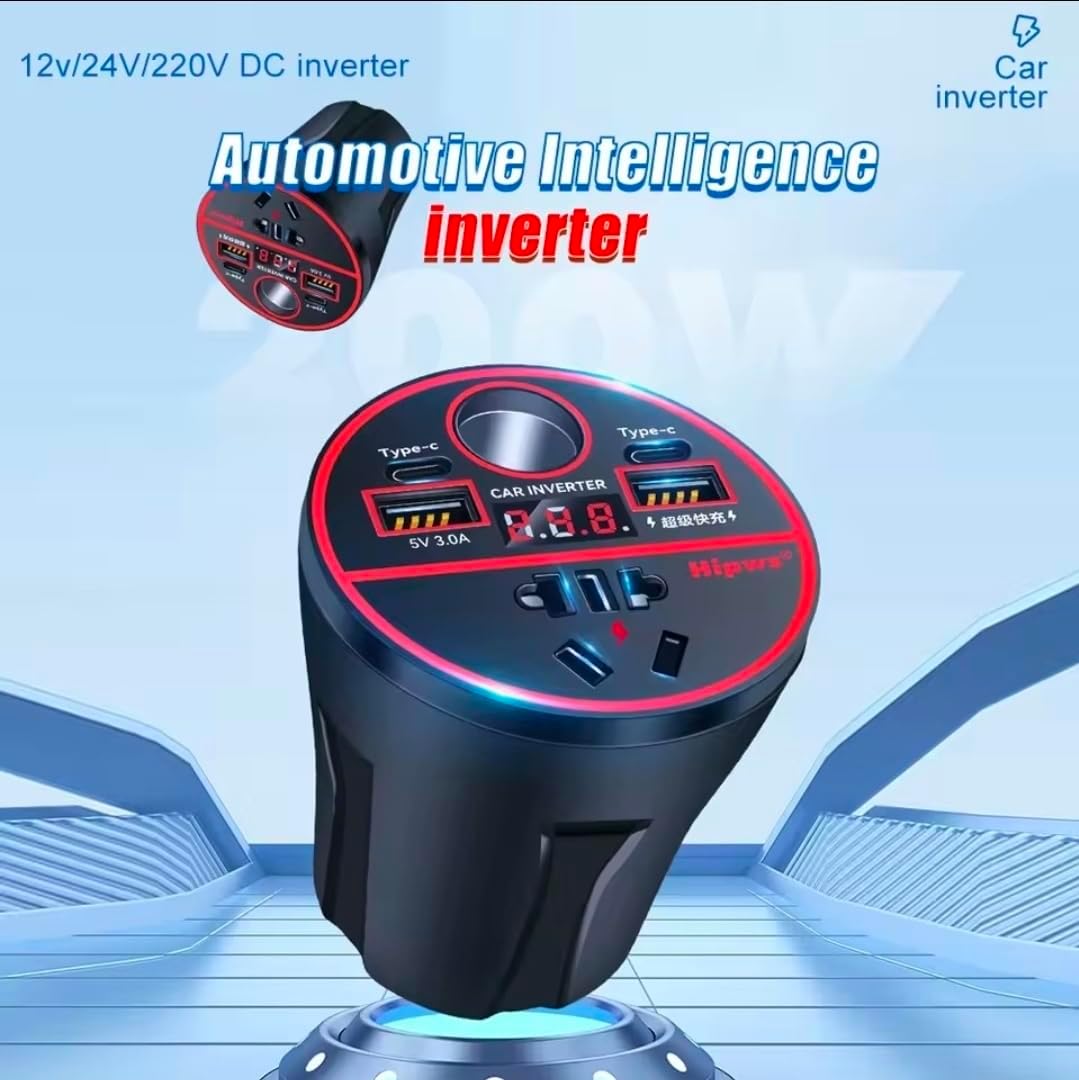 In-Car USB Fast-Charging Power Inverter