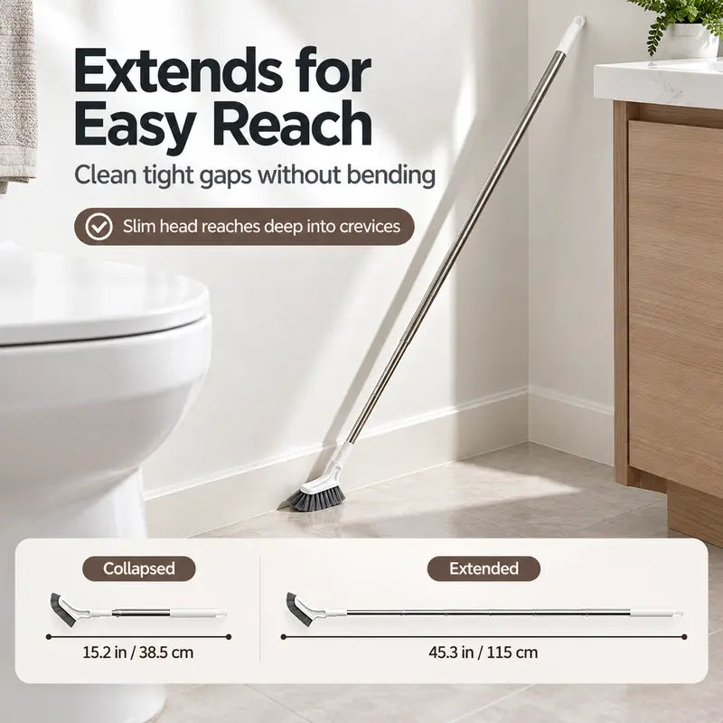 Telescopic Long Handle Crevice Cleaning Brush