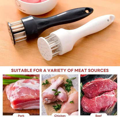 Lightweight Compact Meat Tenderizer Utensils, Ultra-Sharp Stainless Steel Needle Array Blades