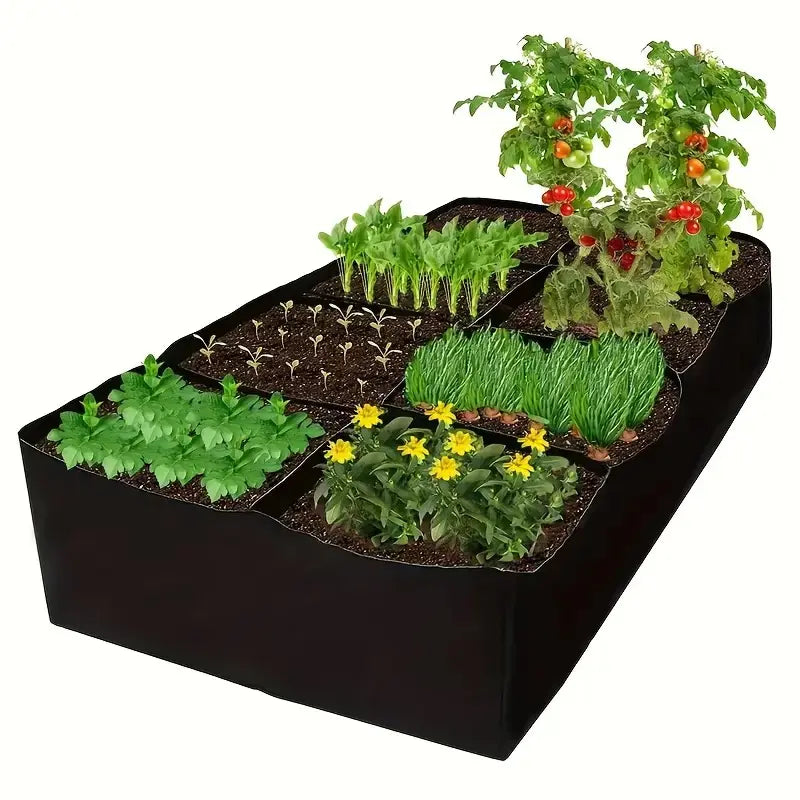 128 Gallon 8-Grid Fabric Breathable Raised Garden Bed