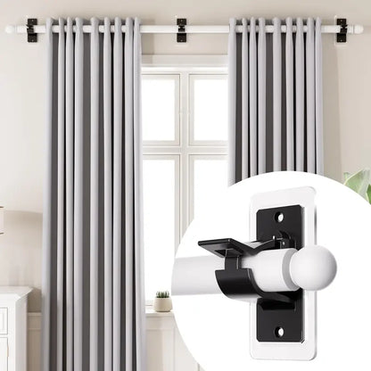 4-Pack No-Drill Curtain Rod Brackets