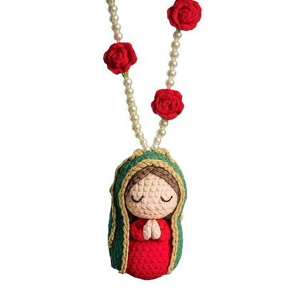 Cute Virgin Mary doll hanging ornament