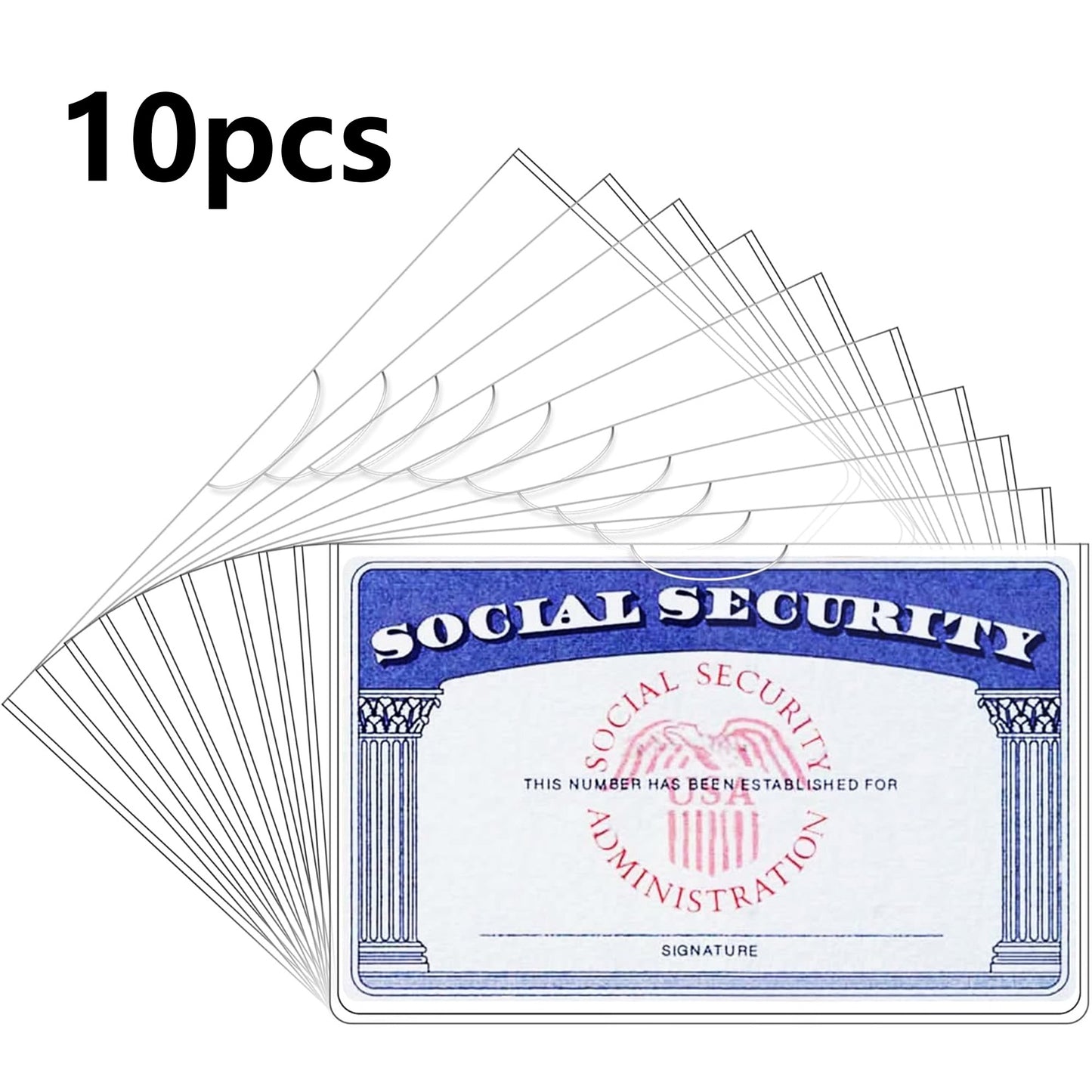 10Pcs Social Security Card Protector/Medicare Card Protector Sleeve/Social Security Card Holder
