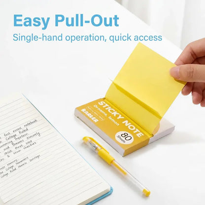6PCS Cute translucent glitter pull-out sticky notes