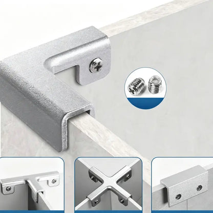 Aluminum Alloy Tile Clamp Bracket, 90/180 Degree Corner Support Holder for 8-10mm Glass/Tile Panel