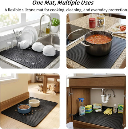 Heat-Resistant Silicone Stove Cover Mat & Utensils – Non-Slip Protector