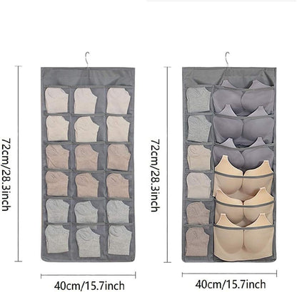 Closet Hanging Organizer with Mesh Pockets & Rotating Metal Hanger
