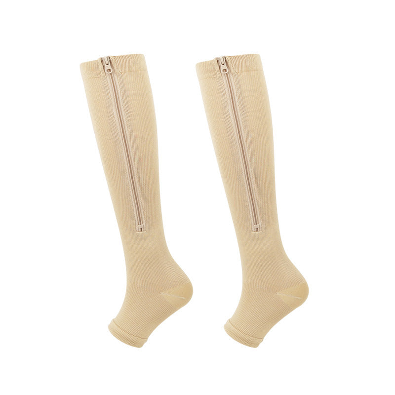 Open Toe Zipper Gradient 15-20 mmHg Knee