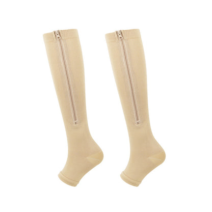 Open Toe Zipper Gradient 15-20 mmHg Knee