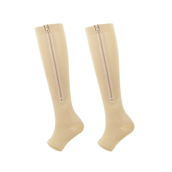 Open Toe Zipper Gradient 15-20 mmHg Knee