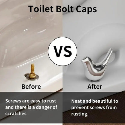 2PCS Bird Shape Toilet Bolt Cover Set