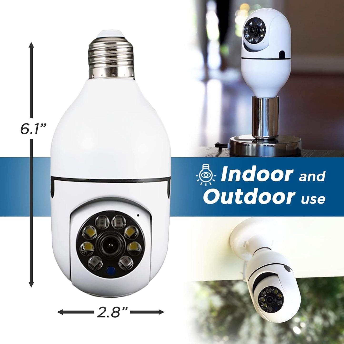 Wireless WiFi Light Bulb Camera Security Camera