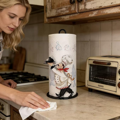 Chef-Style Paper Towel Holder, Multi-Scene Decoration for Kitchen
