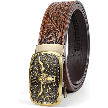 Automatic Ratchet Western Belt Mens Cowboy Belts