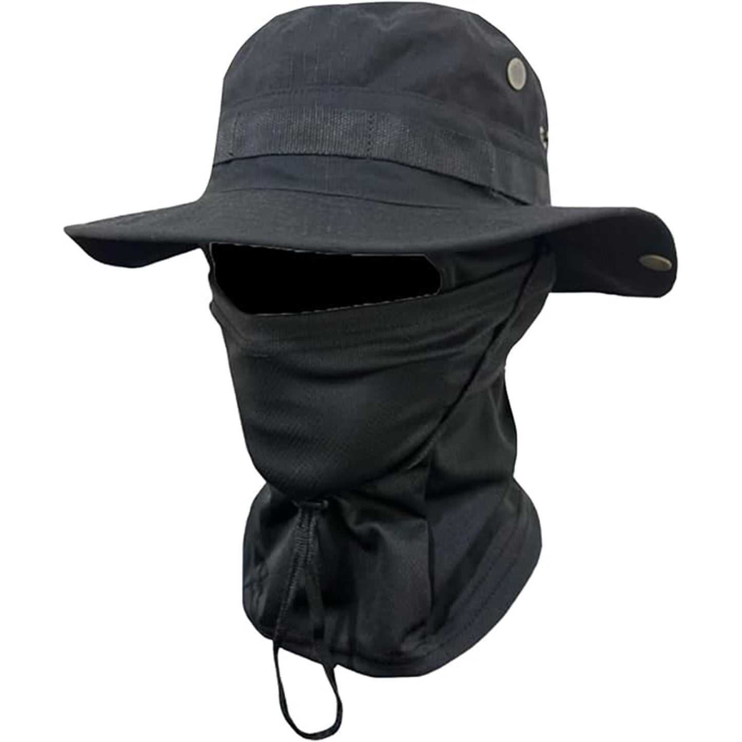 Mens Camouflage Bucket Hat & Sun Protection Face Covering Set