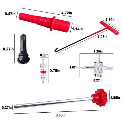 14-Piece Set Quick Change Tire Valve Tool Kit
