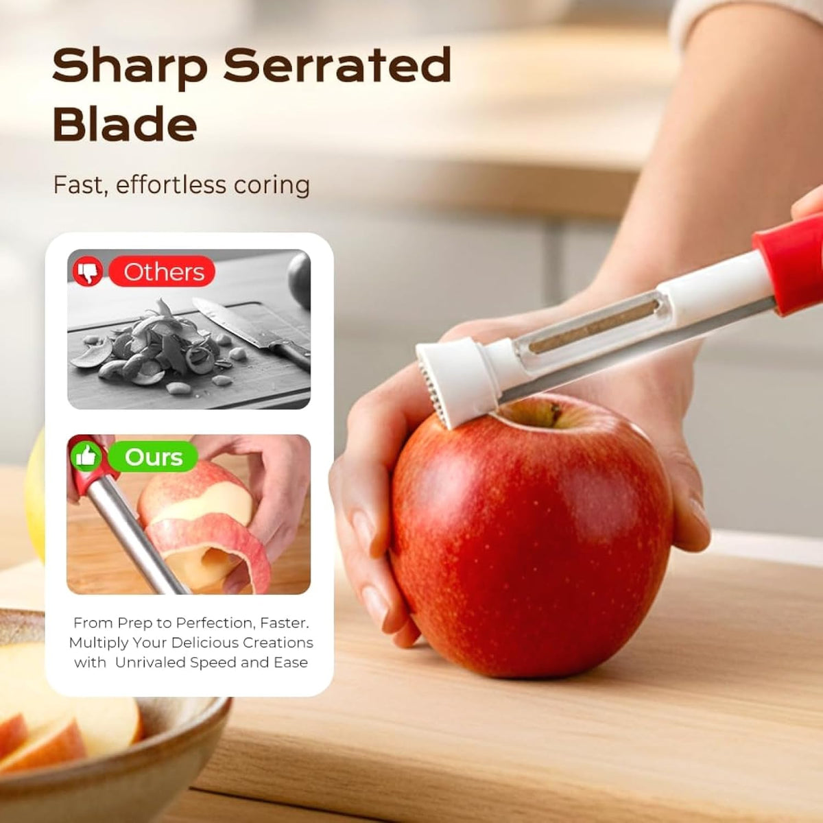 2PCS 2-in-1 Stainless Steel Fruit and Vegetable De-seeding and Coring Tool