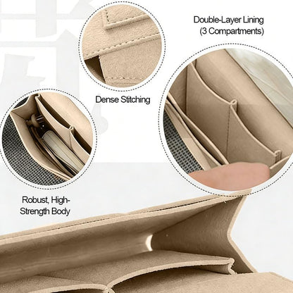 Bedside Caddy, 5 Pockets Felt Bedside Storage Organizer