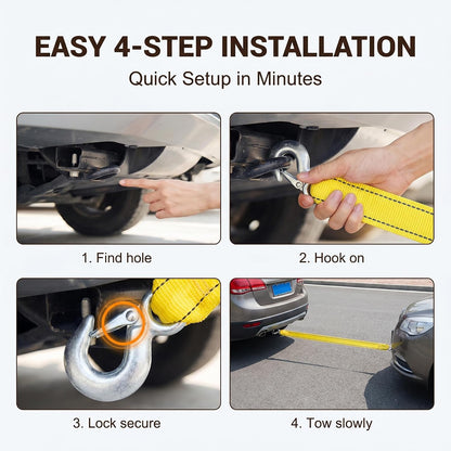 5-Ton Double-Layer Thick Off-Road Towing Recovery Strap
