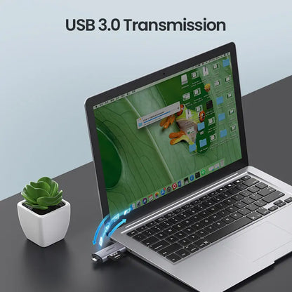SD Card Reader, USB-C & USB 3.0 Micro SD Card Reader, Compatible with SD, SDHC, SDXC, and MicroSD Cards