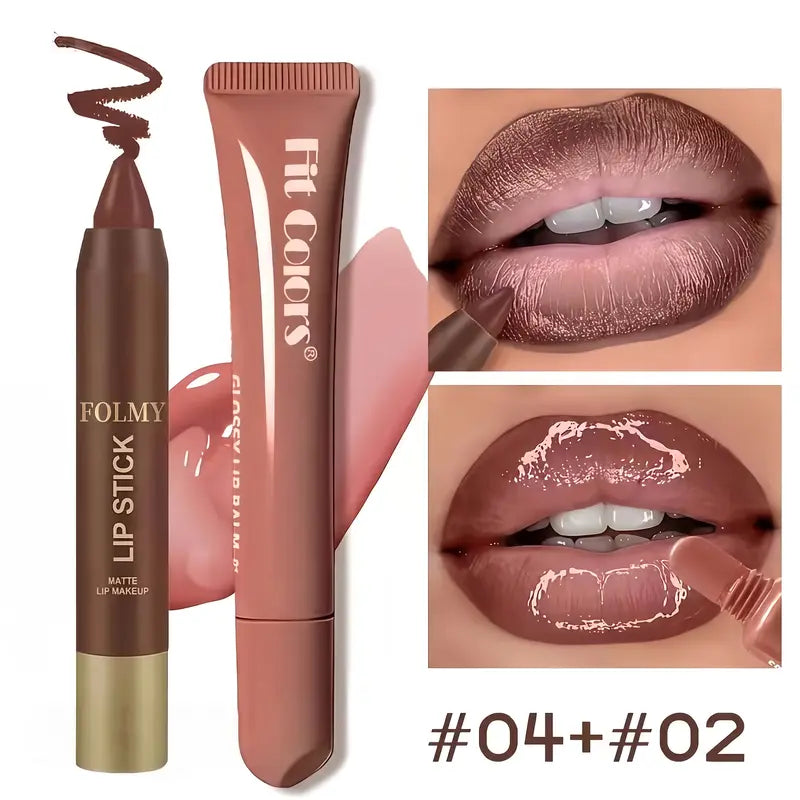 Matte Lipliner & Moisturizing Lip Oil Set
