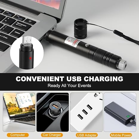 High Power Green Laser Pointer with Removable Star Cap