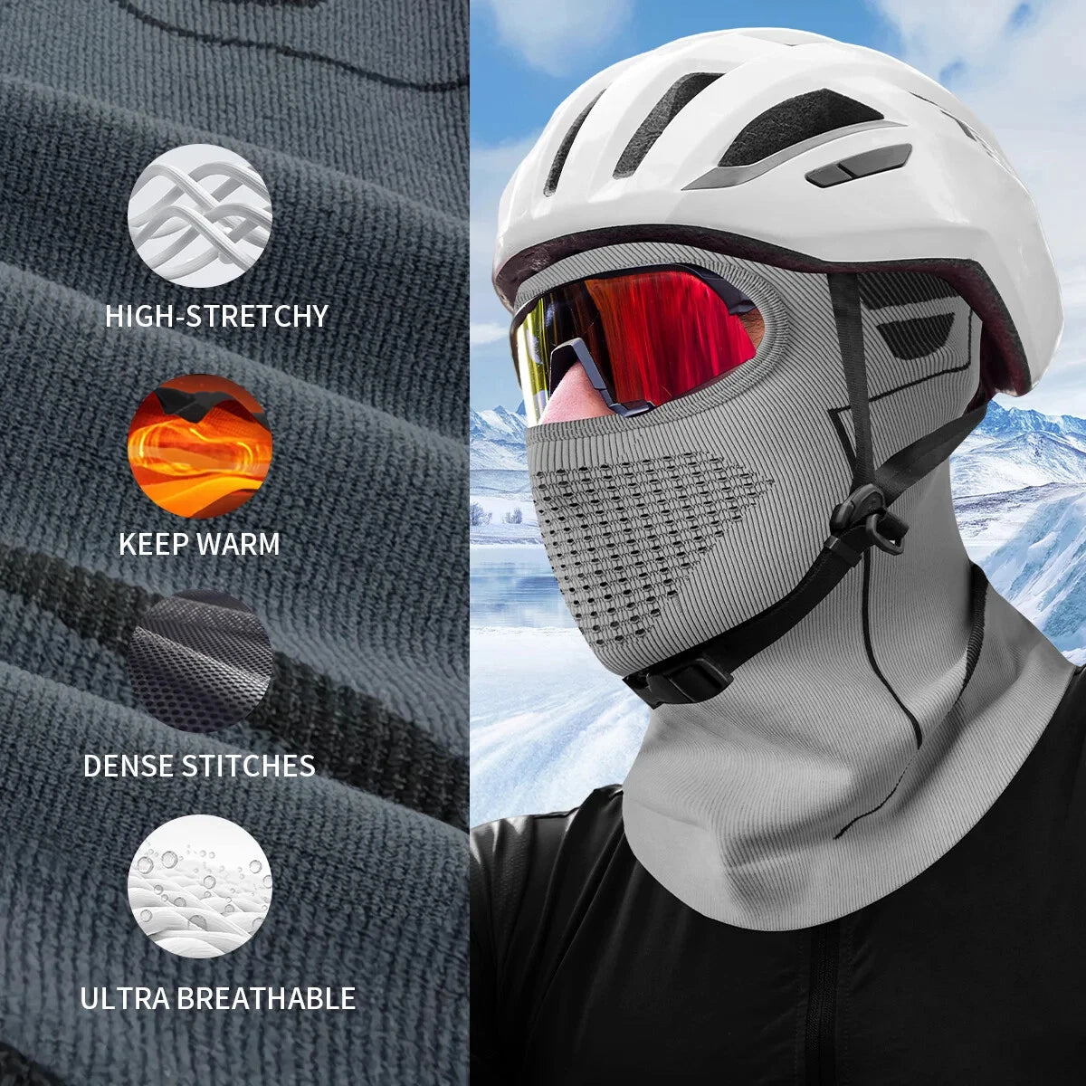 Balaclava Hood Windproof Thermal Ski Face Mask Neck Tube Helmet Liner