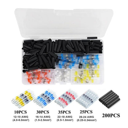 300PCS Heat Shrinkable Wire Connectors Waterproof Sleeve Seal Terminal Kit