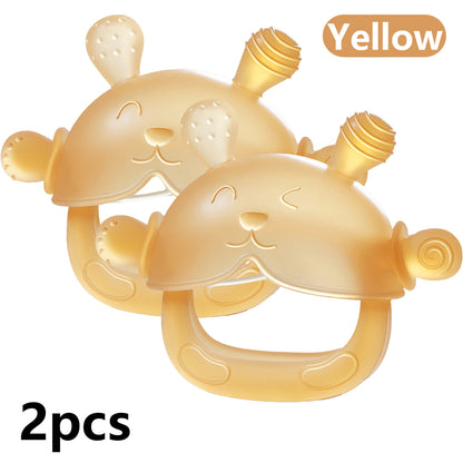 2PCS Teether Baby Food Grade Rabbit Full Set of Hands