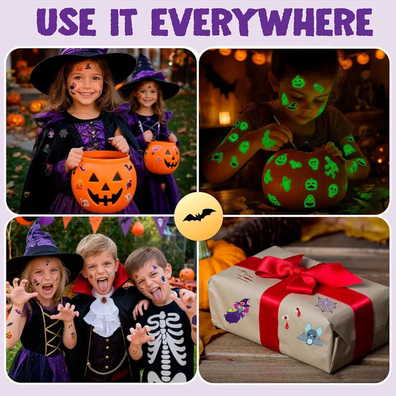 10 Pcs Halloween Tattoos for Kids