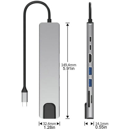 USB Hub 8 in 1 Multi USB Splitter USB 3.0 Port Extender