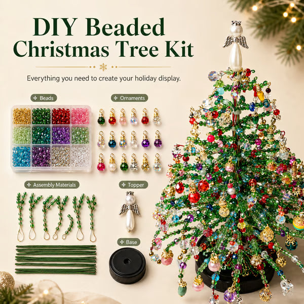 DIY Beaded Christmas Tree Kit – Create Your Own Sparkling Holiday Decoration