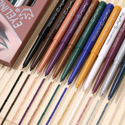 12 Colorful Gel Eyeliner Pen Set,Matte Eyeliner Pencils