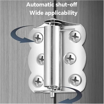 2-Pack Spring-Loaded Stainless Steel Self-Closing Screen Door Hinges