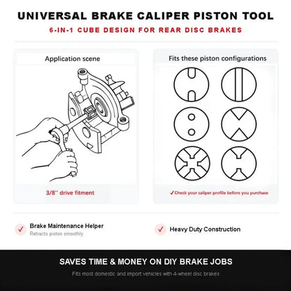 Brake Caliper Compression Tool – 3/8" Square Drive