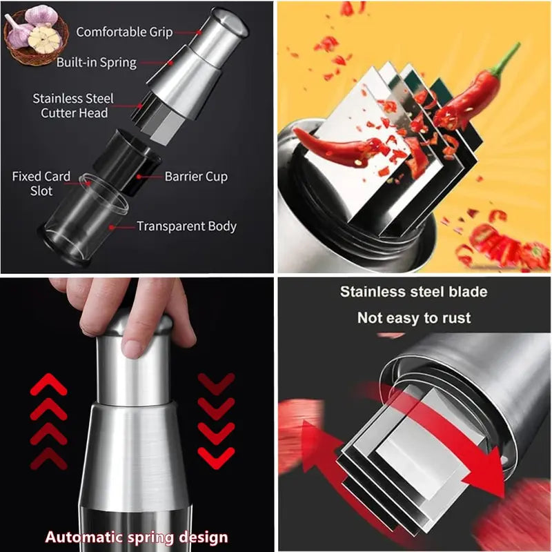 Multifunctional Stainless Steel Garlic Chopper
