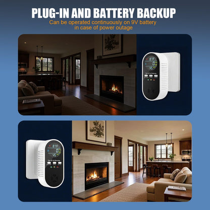 Upgraded Gas & Carbon Monoxide Detectors Plug in