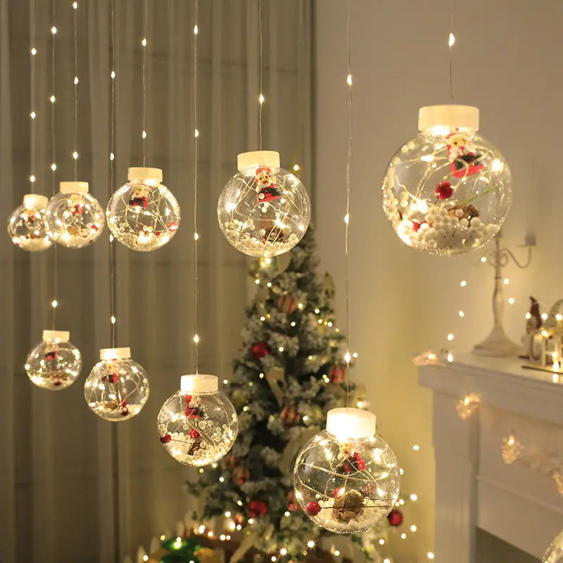 USB Christmas Wish Ball Curtain Lights